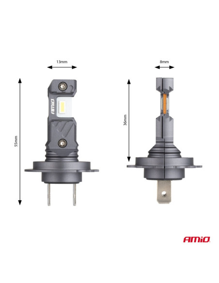 Żarówki H7 H18 6000K Canbus 60W LED seria HYBRID AMIO-04115