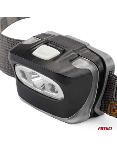 Latarka czołowa LED 3W akumulator 1200mA 180Flux IPX4 AMIO-02200