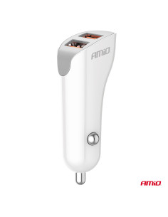 Ładowarka samochodowa 2x USB-A 2.1A AMIO-03874 2