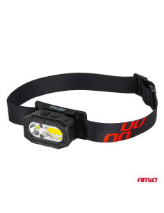 Latarka czołowa akumulatorowa z czujnikiem ruchu XPG+COB AMIO-04663 2