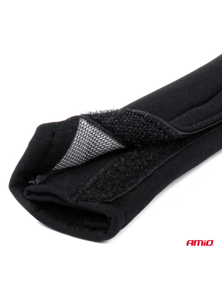 Nakładki na pasy bezpieczeństwa czarne AMIO-03237 osłony pasów