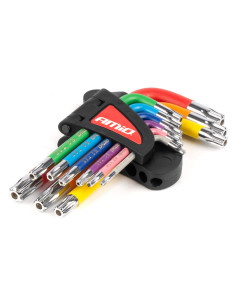 Klucze TORX krótkie zestaw 9 szt. S2 AMIO-04300