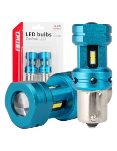 Żarówki LED CANBUS BA15S P21W R10W R5W 4SMD 1860 White 12V 24V AMIO-04252