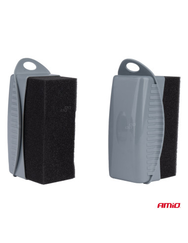 Aplikator do opon samochodowych w plastikowej obudowie, miękka gąbka 2 szt. AMIO-04019