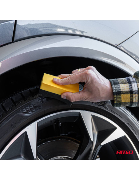 Gąbka aplikator do opon samochodowych zestaw 2 szt. AMIO-04018
