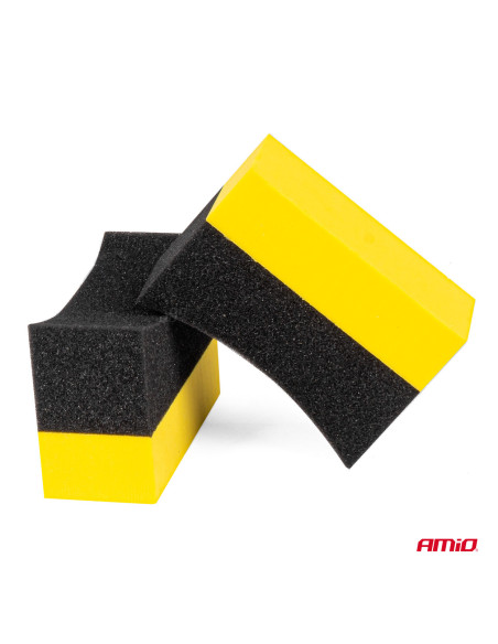 Gąbka aplikator do opon samochodowych zestaw 2 szt. AMIO-04018