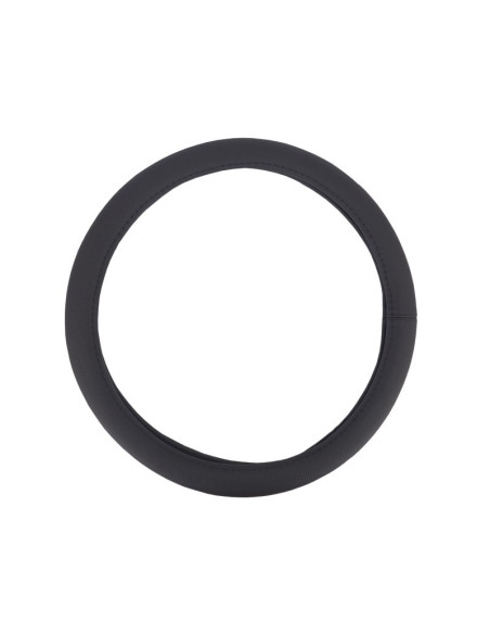 Pokrowiec na kierownicę, "M" 37-39 cm, z 1 odcinka skóry naturalnej, czarny 58209