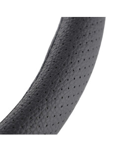 Pokrowiec na kierownicę, "M" 37-39 cm, z 1 odcinka skóry naturalnej, perforowany, czarny  58210 2
